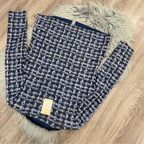 NWT MING WANG long sleeve herringbone jacket in blue - S/6 - Picture 4 of 6